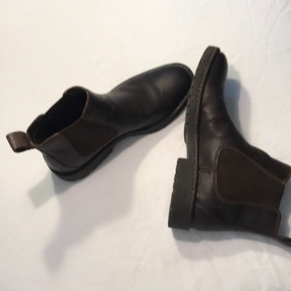 BORN Dark Brown Men Leather Boots Sz 8